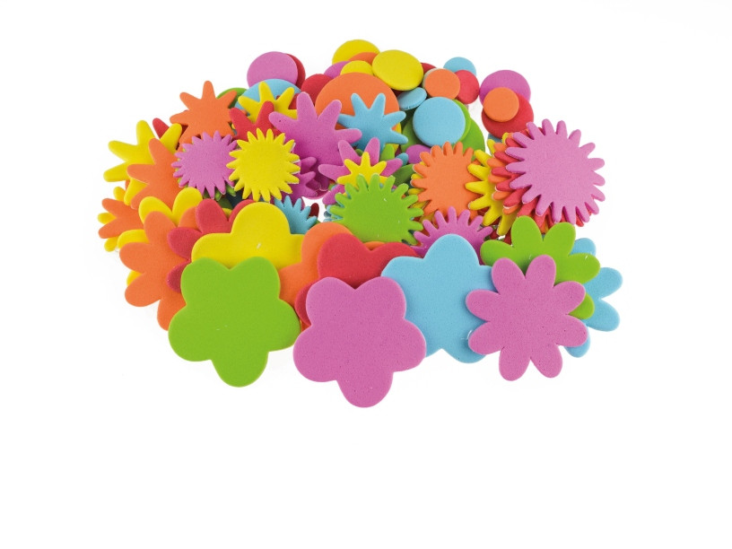 Naklejki z pianki  Kwiatki 4 (72szt) PVC15 Brewis